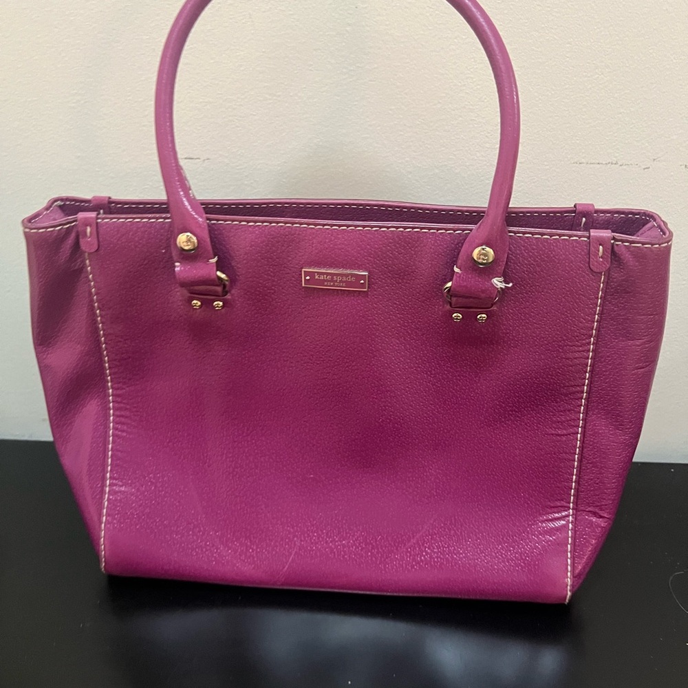 Kate Spade Purple Tote Bag with Gold Hardware